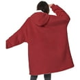 thumbnail image 2 of MecTo Wearable Blanket Hoodie Women’s Day Gift, Oversized Sherpa Fleece Blanket Sweatshirt with Sleeves & Pocket, 2 of 5