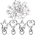 thumbnail image 4 of 20 Pcs Heart and Star Keychains with Keychain Clip and Multifunctional Lobster Buckles for Bags, 4 of 10