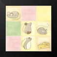 thumbnail image 2 of Vess, June Erica 12x12 Black Modern Framed Museum Art Print Titled - Tic-tac Mice in Pink, 2 of 5