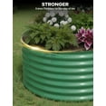 thumbnail image 3 of Towallmark Raised Garden Bed,Large Metal Garden Beds Galvanized Steel Planter Box for Vegetables Flowers Herbs,Oval,240*60*60cm,1 Pack,Green, 3 of 8