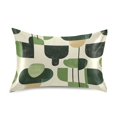 thumbnail image 7 of Yayeee Pillowcase Queen Size Set of 2 Satin Wrinkle Resistant Pillow Case, Green Circle, 7 of 7