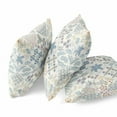 thumbnail image 2 of 16â White Blue Patch Suede Throw Pillow, 2 of 3