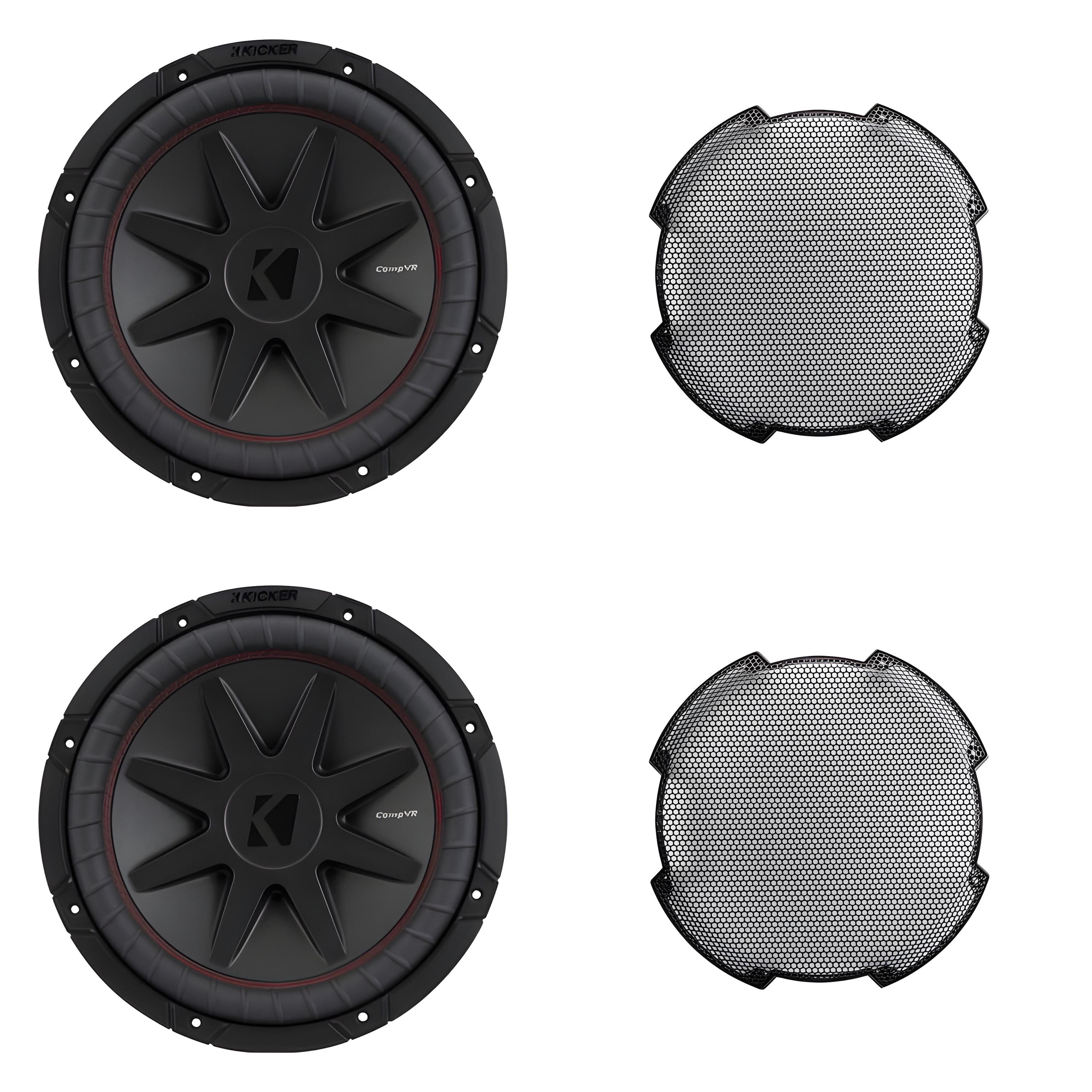 Kicker CompC 12 Inch 300W SVC Subwoofer with Dual 4 Ohm Voice