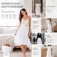 thumbnail image 5 of Women's Half Slip Underskirt, Mid Length Elastic Waist Under Dress Liner, Soft Smooth Seamless Breathable Ladies Slip Skirt for Daily Wear, Formal Dresses, Layering, 5 of 8