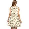 thumbnail image 5 of Ladies Dresses Casual Summer Dress Womens Women's Dresses Casual Sleeveless Dress Women's Casual Plus-Size Sleeveless Round Neck Short Floral Dress, 5 of 5