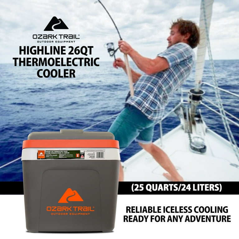 Ozark Trail 26QT electric Cooler 12V Portable Travel Beach Camping