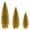 Gold, variant on Vickerman 12"-14"-16" Lime Glitter Oval Pine Artificial Christmas Tree, Set of 3