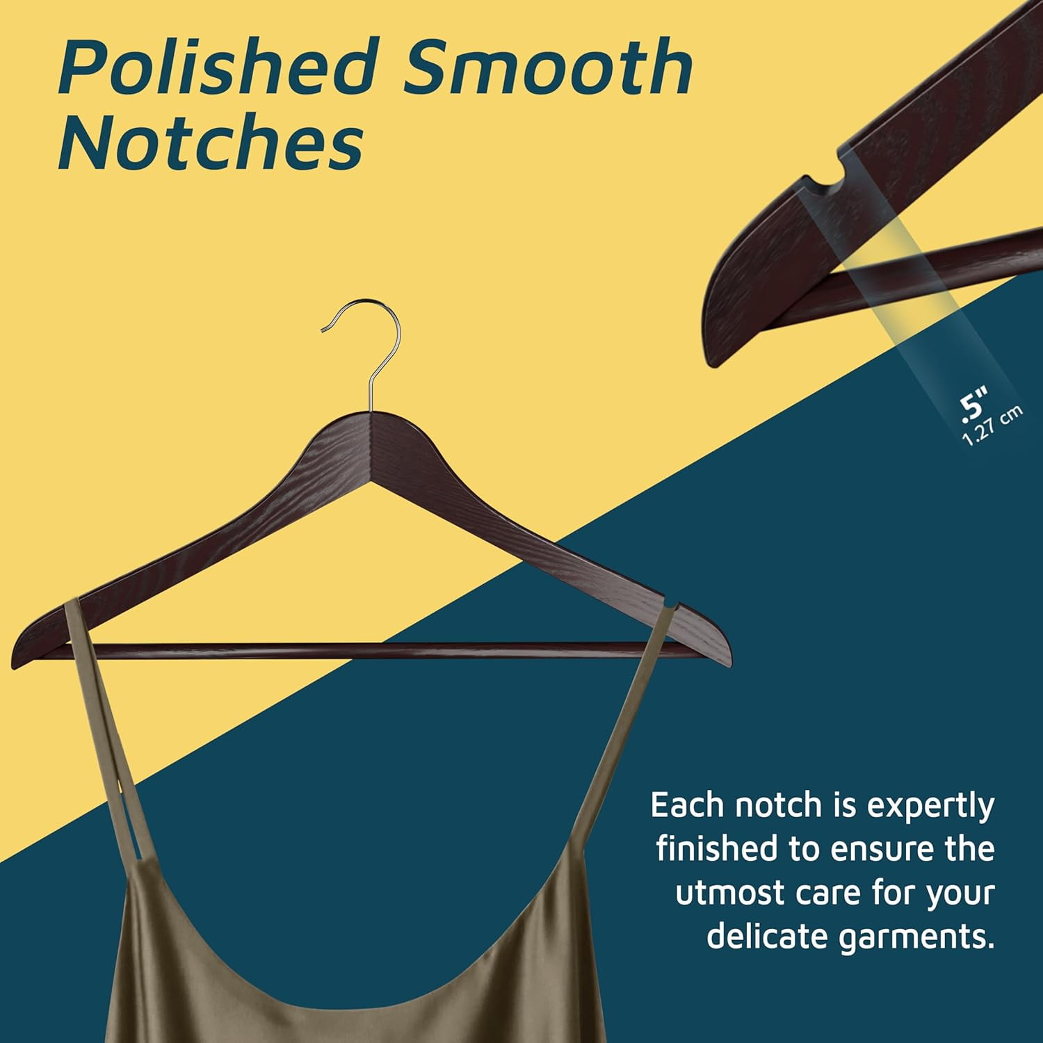 Lifemaster Wooden Hanger Set, 30-Pack – Non-Slip, Space-Saving Hangers for Suits, Coats, Jackets, Pants & Dresses with 360° Swivel Hooks, Cherry