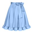thumbnail image 2 of Ulitacool Girl'S Dress Elastic Waist Graphic Prints Performance Dresses Half Apron Skirts Adorable Playsuit 3-12 Years Light Blue, 2 of 3