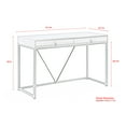 thumbnail image 5 of Scarlette Rectangular MDF Desk with 2 Storage Drawers, Natural/Black, 5 of 9