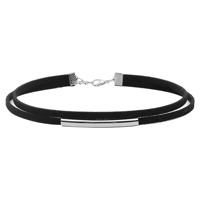 Collier Ras du Cou Classique Collier Colliers Légers Rétro Couples Courts Double Couche Chaîne de Mode Couples Courts Pendentifs pour Argent
