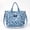 Blue embossed design, polyester fiber material, variant on Thick Canvas Tote Bag for Women, Structured Standable Work Shoulder Bag with Detachable Crossbody Strap, Zipper Closure Multi-Pocket Handbag Fits 15.6 Inch Laptop, A4 Documents