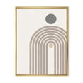 thumbnail image 1 of Designart Abstract Rainbow Sun and Moon In Earth Tones I FLOAT FRAME WALL ART, 1 of 4