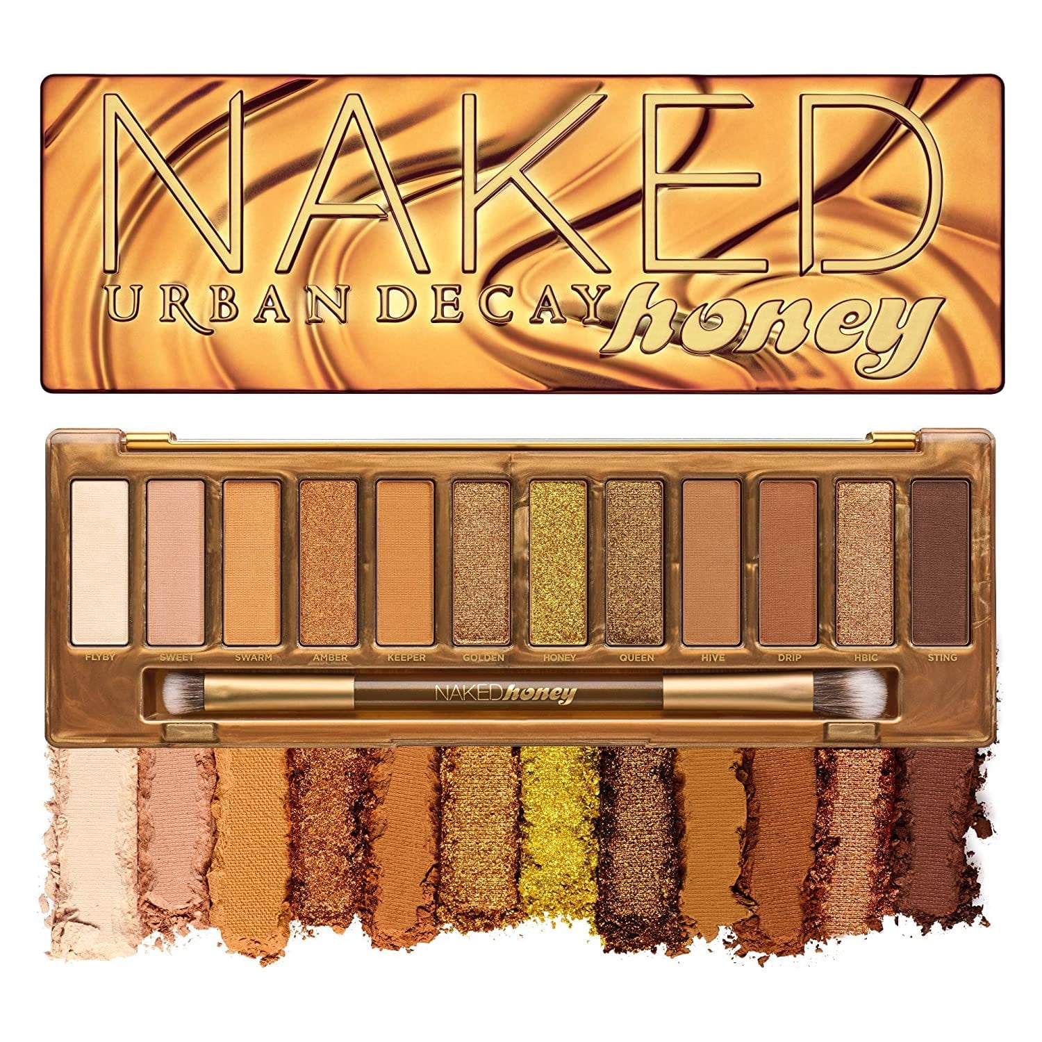 Urban Decay Naked Honey Eyeshadow Palette, 12 Golden Neutral - Rich Colors with Velvety Texture Set Includes Mirror & Double-Ended Makeup - Walmart.com