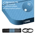 thumbnail image 3 of Extra Thickened 15mm Exercise Mat (72" x 32") for Men & Women Non Slip with High Density Large Shock Absorber Pad for Home Gym Travel & Floor Outside Fitness in Light Blue, 3 of 9