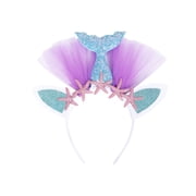 Jurebecia Girls Mermaid Princess Costume Halloween Dress for Christmas, Birthday with Accessories, Ages 4-5, Multicolor)
