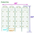 thumbnail image 3 of 4 Pack Large Garden Trellis 71" H x 19.7" W Heavy Duty Rustproof Green Iron Plant Trellis for Potted Plant Support Metal Climbing Rose Trellis Vine Vegetable Cucumber, 3 of 11