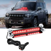 Nilight 12LED Traffic Advisor Strobe Light Bar Red Emergency Warning Hazard Safety Dash Front/Rear Windshield Flashing Lights for Cars Trucks
