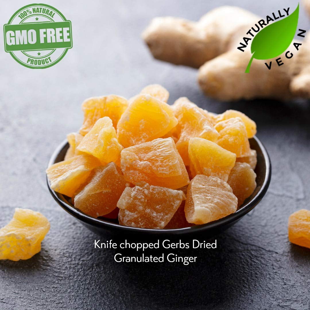 Dried Granulated Ginger by Gerbs - 2 LBS - Unsulfured - Top 14 Food Allergen Free & NON GMO