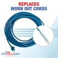 thumbnail image 4 of Cable de alimentación para aspiradora LifeSupplyUSA de alta resistencia de 12 m (18/3"), compatible con modelos verticales Windsor Sensor Versamatic Flexamatic. Cable de extensión de repuesto de 3 cl, 4 of 5