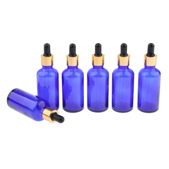Frascos cuentagotas Portátiles Yinane 6 Piezas 100ml Azul Botellas con cuentagotas
