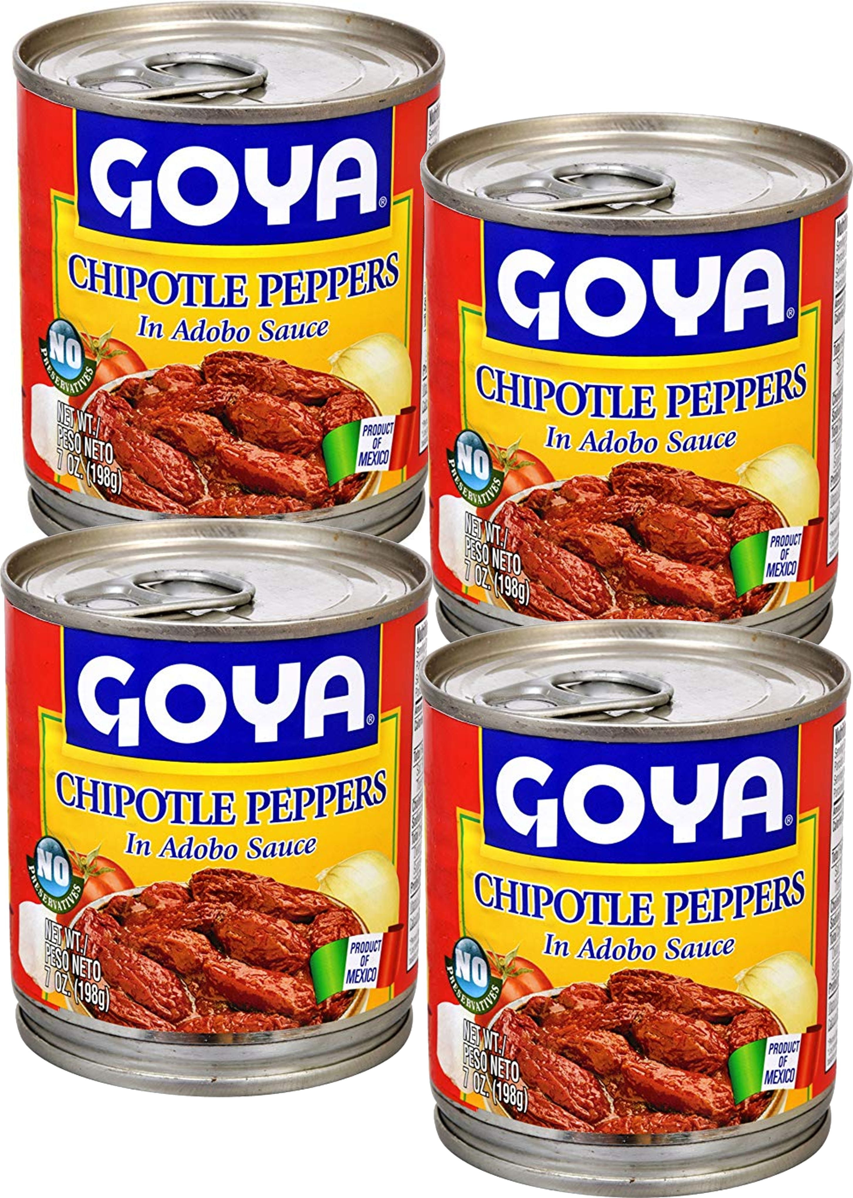 Goya Chipotle Peppers in Adobo Sauce 7 oz. (Pack of 4)