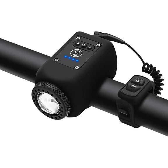 BallsFHK Mountain Bike Electronic Horn Bell, 2024 Upgraded Electric Night Cycling Flashlight Accessories, USB Rechargeable Bicycle Speaker, Ipx5 Waterproof, With 110db L