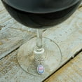 thumbnail image 3 of Cute Cupcake Vanilla Cherry with Sprinkles Wine Glass Oval Charm Drink Marker, 3 of 3