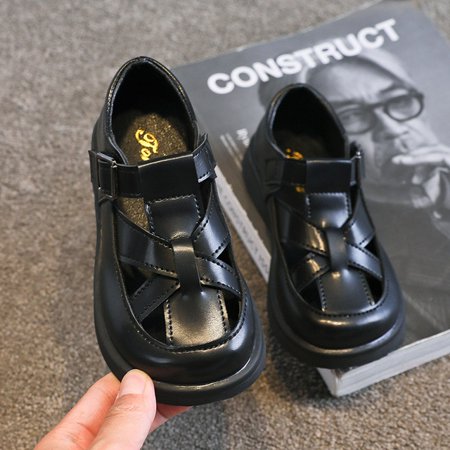 

DancePeanut Children Boys Breathable Cut-Outs Beach Sandals Summer Shoes For Kids Girls Hook & Loop Sandals Size 26-36