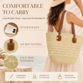 thumbnail image 4 of DAKIMOE Straw Beach Bag For Women Summer Boho Tote Bag Handbags Large Shoulder Purses Woven for Vacation, 4 of 7