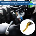 thumbnail image 3 of Palancas de freno y embrague cortas únicas para Honda Monkey 125 2019-2024, palanca de freno ajustable de motocicleta de aleación de aluminio amarilla sólida 1 par, 3 of 7