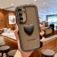 thumbnail image 3 of Compatible with Samsung Galaxy A54 5G Phone Case Women Cute 3D Love Heart Case Camera Lens Protection Soft Shockproof Clear Case for Galaxy A54 6.4 inch (Black), 3 of 6