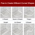 thumbnail image 4 of REGALWOVEN Collapsible Shower Barrier, 39 x 0.6 x 0.4 Inch Water Splash Guard, Grey, 4 of 7