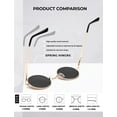 thumbnail image 6 of KALIYADI Round Polarized Sunglasses for Men Women Retro Metal Hippie Circle Style Sun Glasses UV Protection, 6 of 11