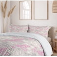 thumbnail image 6 of Ambesonne Abstract Duvet Cover Sets, Curvy Twigs with Blossoms, 2-Queen, Pale Tan Pale Pink, 6 of 7