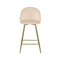 thumbnail image 1 of Banco alto Jonotla velvet pata dorada - Beige WEIK Jonotla, 1 of 7