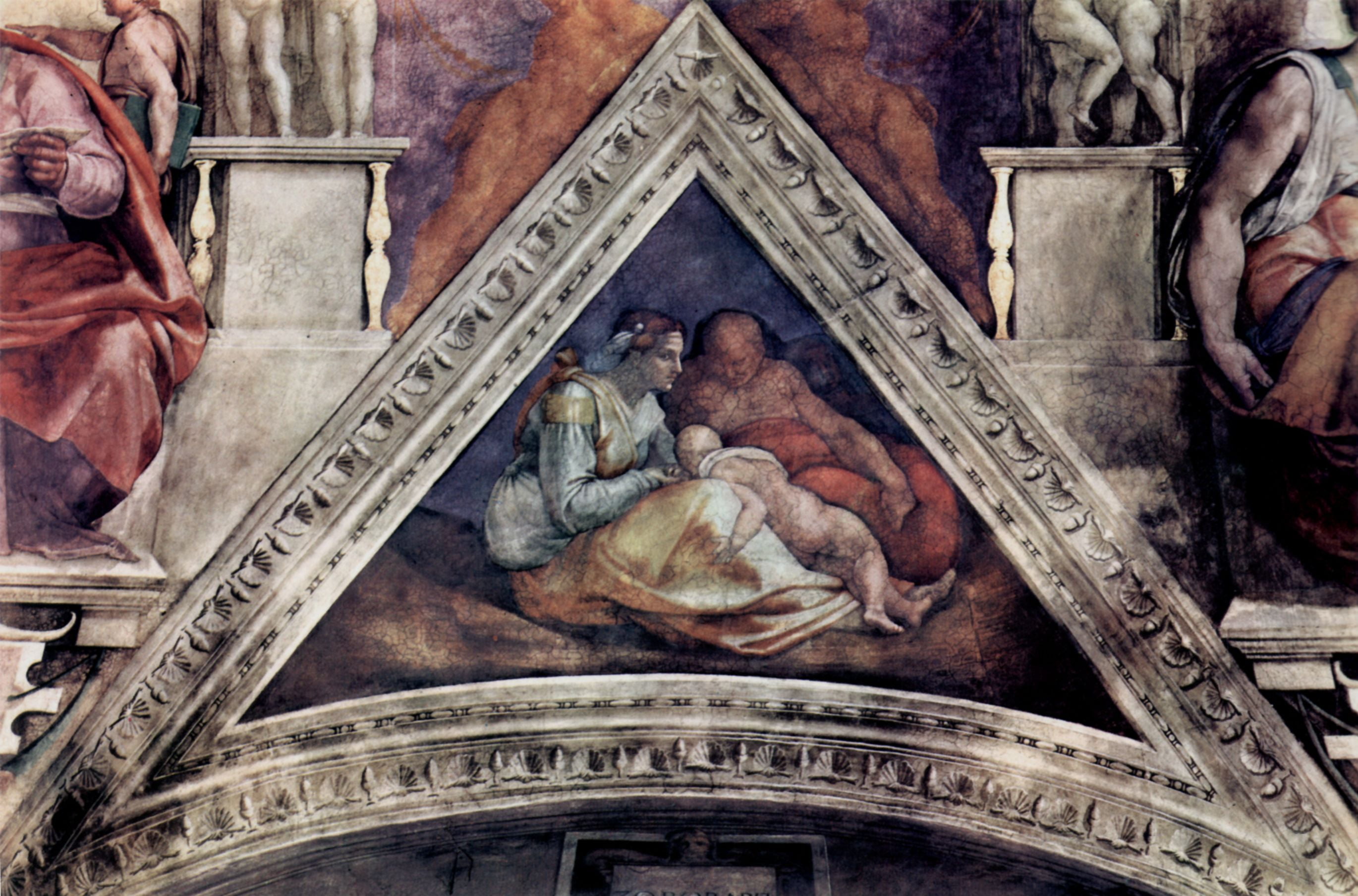 Michelangelo Buonarroti - Sistine Chapel-12 Inch BY 18 Inch Laminated