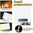 thumbnail image 3 of 25 pcs sublimation name tags,1.5 x 3 Inch Metallic Aluminium sublimation name tag blank magnetic name tags,sublimation name badge blanks Reusable Name Tags, White, 3 of 4