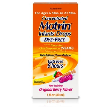 Motrin Infants' Liquid Medicine Drops with Ibuprofen, Berry, 1 fl. oz