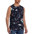thumbnail image 2 of Uemuo Galaxy2 Pattern Men's Sleeveless T-Shirt,Muscle Athletic Tank Top, Moisture-wicking Quick-dry Breathable Classic Tee Top for Gym Run Outdoor Sports-3X-Large, 2 of 8