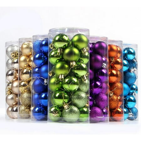 Bronze And Red Christmas Decorations 24pcs 40mm Christmas Balls Ornaments , Hanging Ball Decorative Xmas Balls for Holiday Wedding Party Xmas Tree Decoration ()