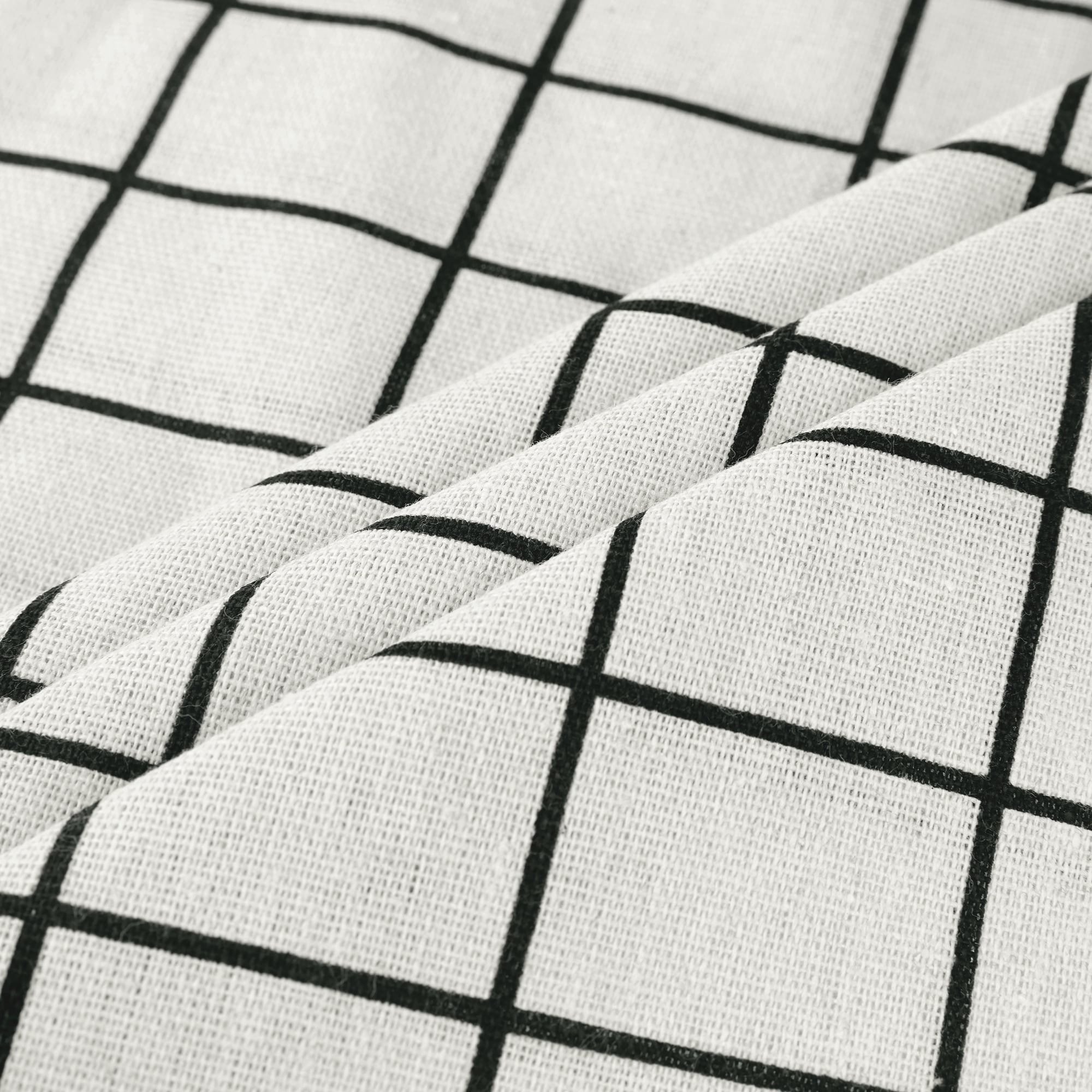 Unique Bargains Plaid Throw Pillow Covers Square Linen Cushion Pillowcase White 20" x 20"