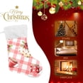 thumbnail image 4 of Coolnut 17.7 Inch Christmas Stockings, 1 PCS Red Plaid Presonalized Large Stocking Sock for Family Holiday Xmas Party Decorations, 4 of 7