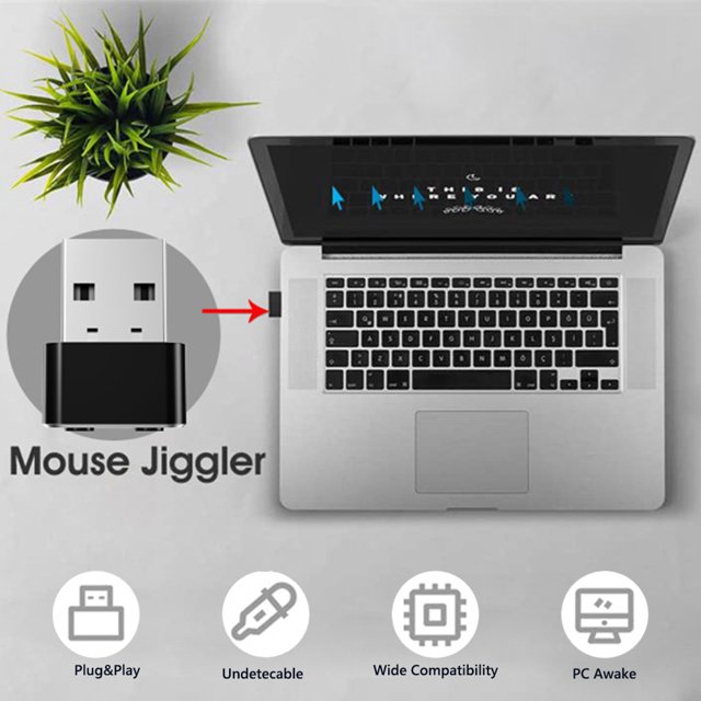Mini ratón automático Jiggler Mover Modo de 3 pistas Cursor de movimiento automático ajustable