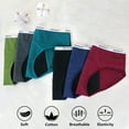 thumbnail image 4 of Teen Girls Period Underwear Menstrual Period Panties Leak-Proof Cotton Protective Briefs Pack of 6, 4 of 5