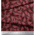 thumbnail image 2 of Soimoi Modal Satin Fabric Berries Fruits Printed Fabric 1 Yard 42 Inch Wide, 2 of 3