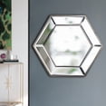 thumbnail image 3 of 20" x 18" Hexagon Wall Mirror with Contemporary Glass Design, Home Decor Accent Mirror for Living Room, Entryway, Bedroom, 3 of 7