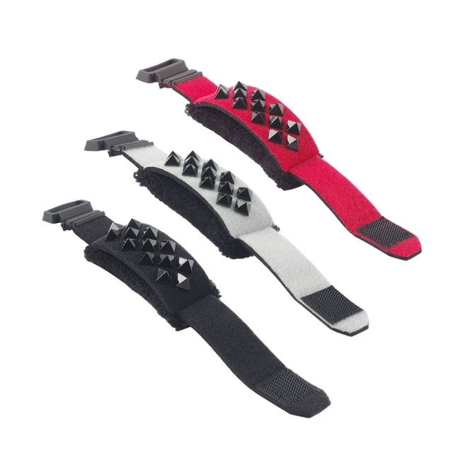 3 Pack Electric Guitar Bass String Muter Guitar Fret Wrap Dampener with Punk Style Rivets Fit for 6-String Guitar Wooden Guitar Bass Accessories