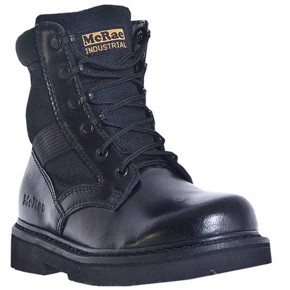 McRae Footwear Boy's Mcrae Industrial Military Boots BLACK 1.5 M