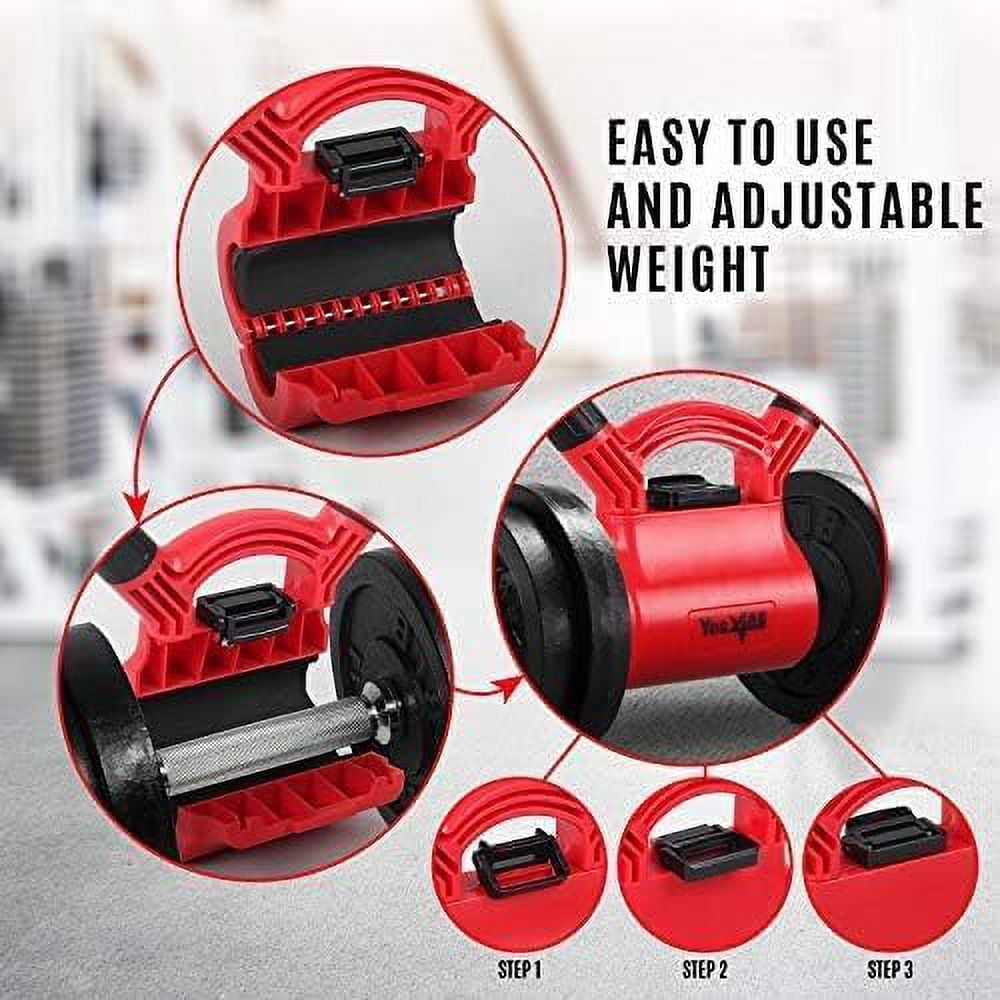 Yes4Al Combo Pair Kettlebell Grip/Weightlifting Kettlebell/Dumbbell Grip Handle - Convert Dumbbells into Kettlebell